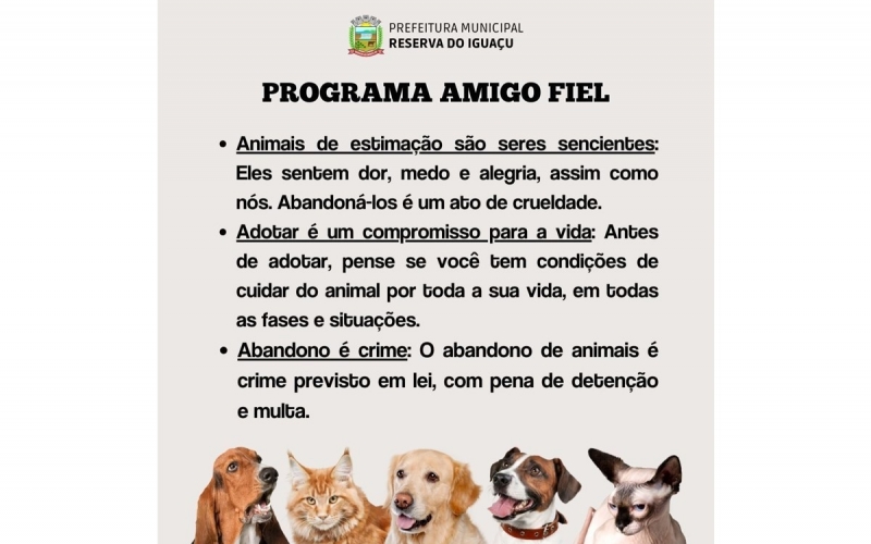 PROGRAMA AMIGO FIEL: DEMAIS INFORMAÇÕES