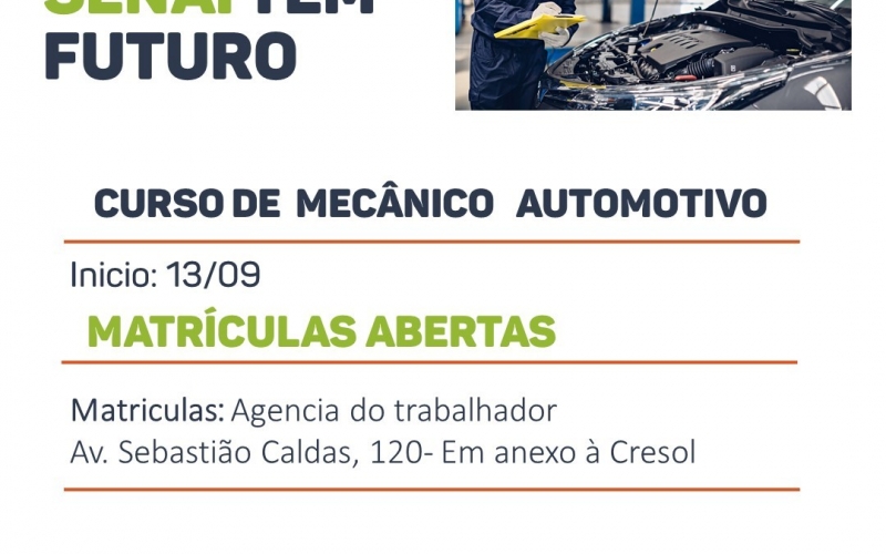  CURSO DE MECÂNICO AUTOMOTIVO 