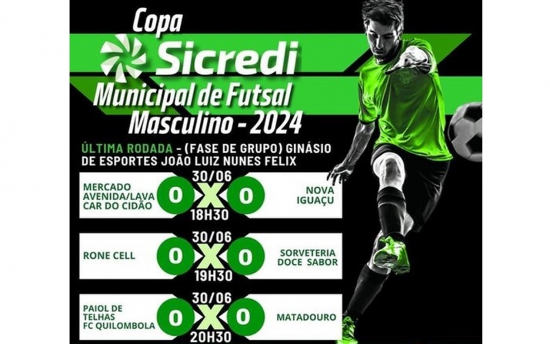 COPA SICREDI MUNICIPAL DE FUTSAL MASCULINO 2024