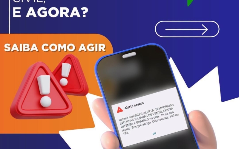 RECEBEU UM ALERTA SEVERO DA DEFESA CIVIL?
